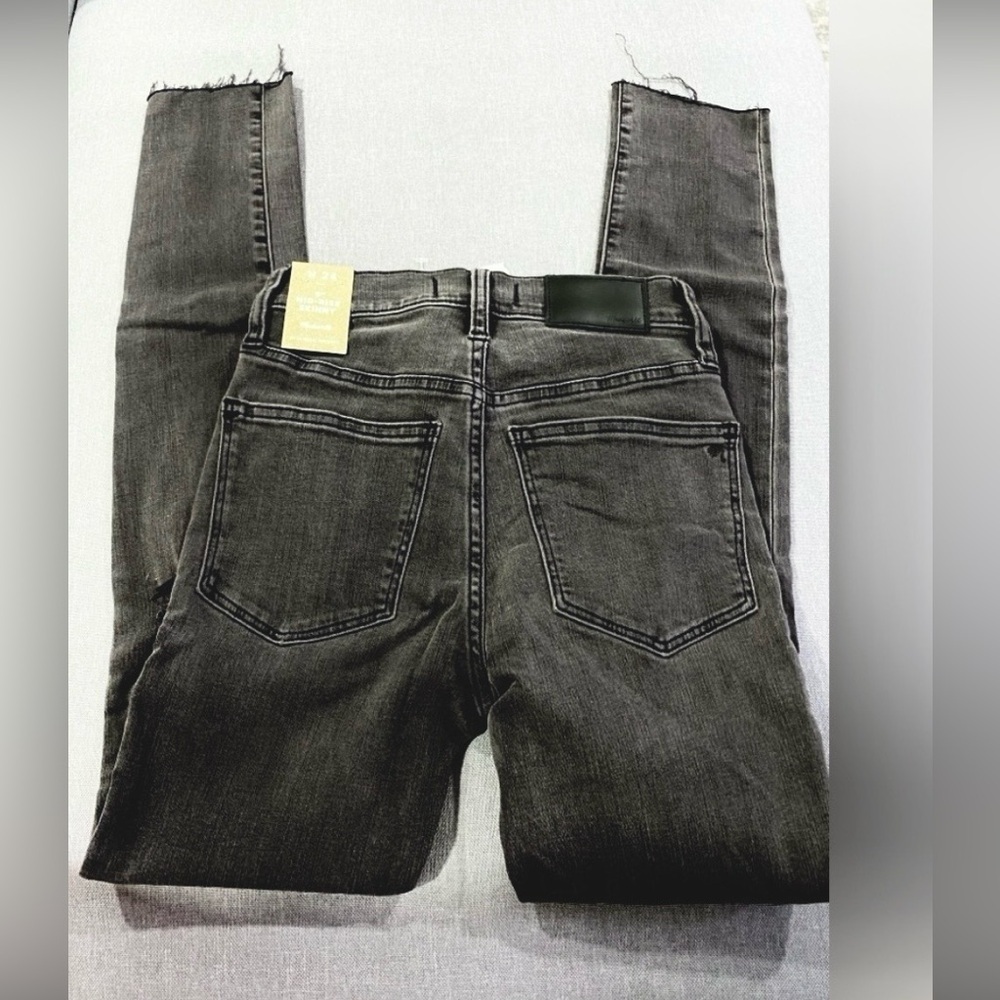 Madewell High Rise Skinny Jeans 24 NWT Washed Black Distressed Magic Pockets - Picture 5 of 8